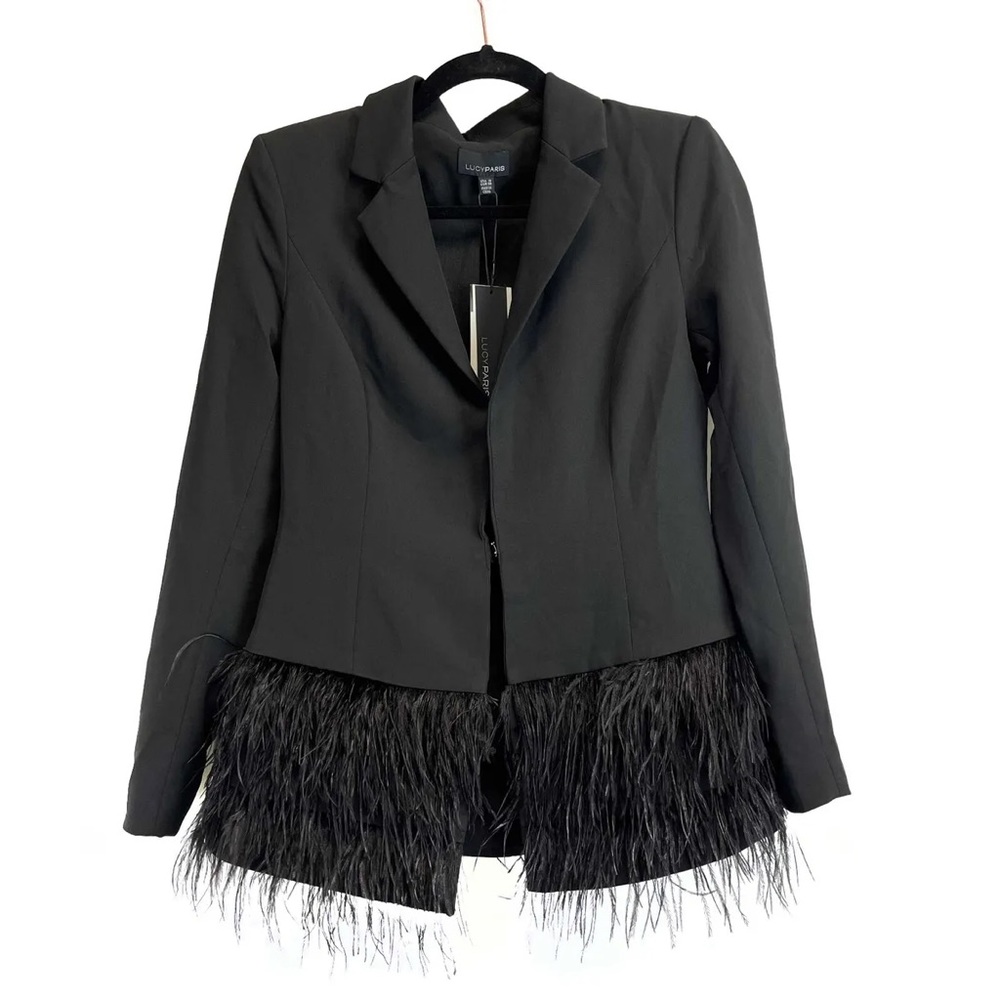 Lucy Paris Feather Trimmed Blazer
